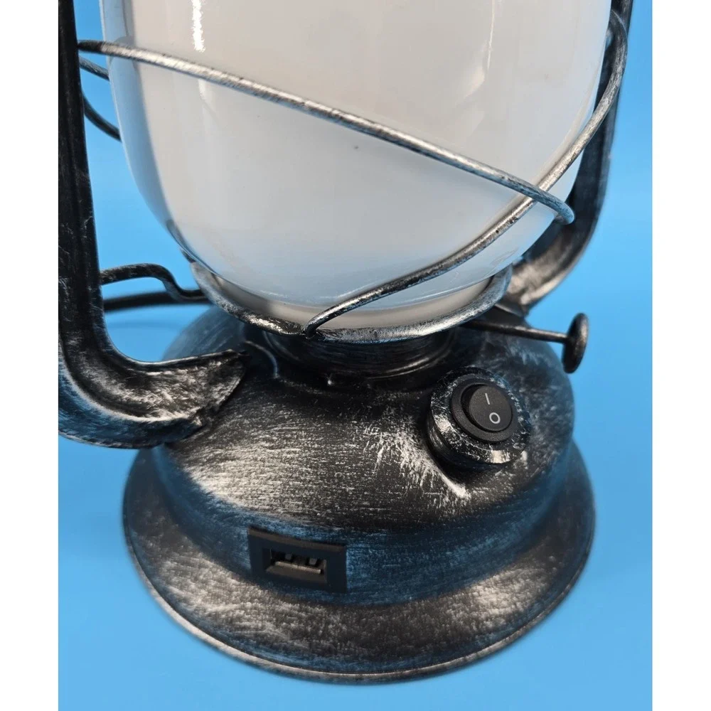 Lantern Table‎ Lamp Living Room Metal & Plastic Touch Dimmable Farmhouse Rustic
